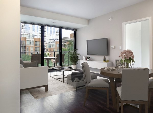 living room at 1717 Evanston Apartments 