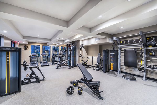 State-of-the-art fitness center with modern equipment at Alcove Apartments