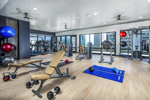 fitness center at Magnolia & Broadway Apartments