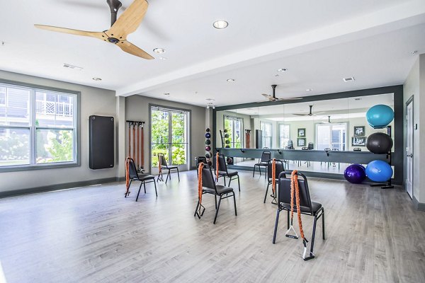 State-of-the-art fitness center with modern equipment at Everleigh Cool Springs Apartments