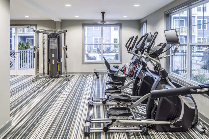 State-of-the-art fitness center with modern equipment at Everleigh Cool Springs Apartments