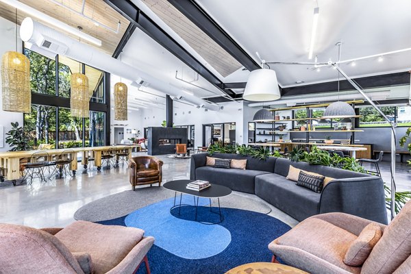 Clubhouse featuring modern design and amenities at Perch Apartments in Austin, TX.