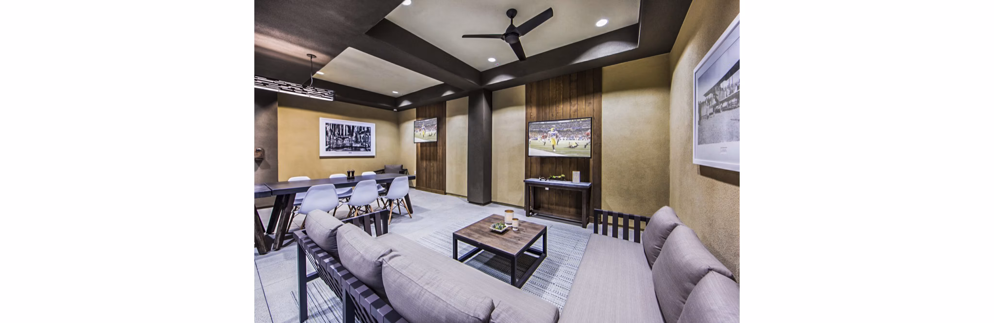 Modern clubhouse with elegant design at Haven76 Apartments