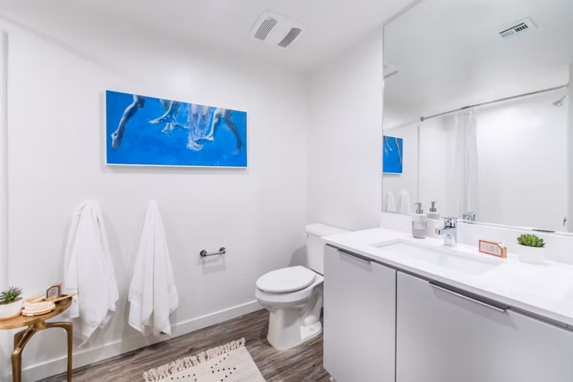 bathroom at Rowan Apartments