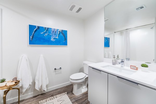 bathroom at Rowan Apartments