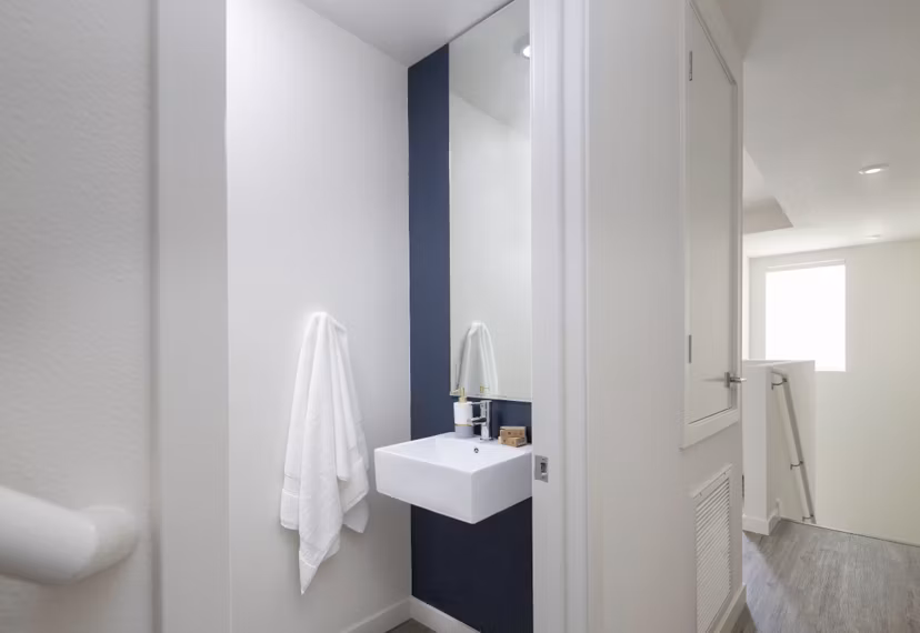 bathroom at Rowan Apartments