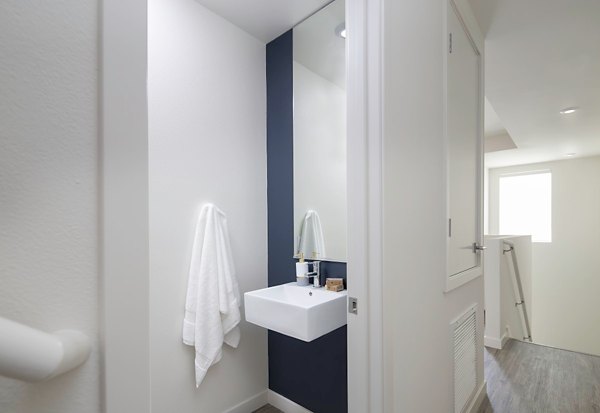 bathroom at Rowan Apartments