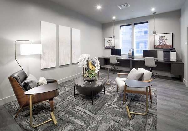 business center at Rowan Apartments