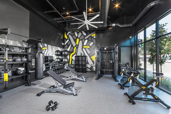 fitness center at Rowan Apartments