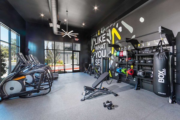 fitness center at Rowan Apartments
