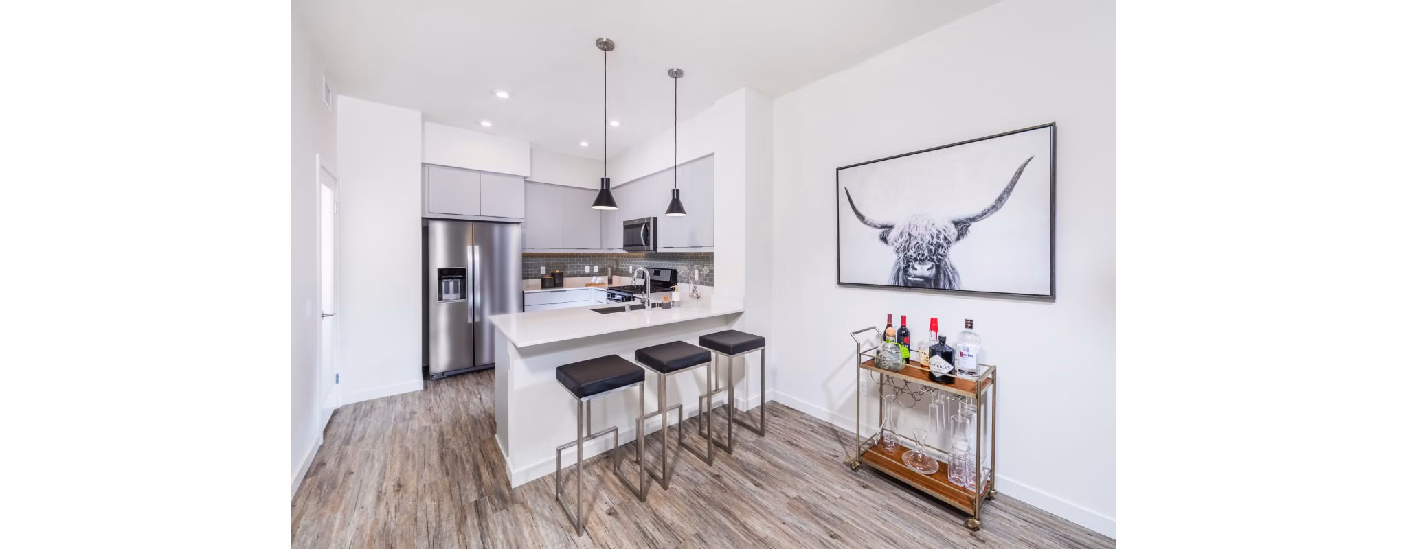 kitchen at Rowan Apartments