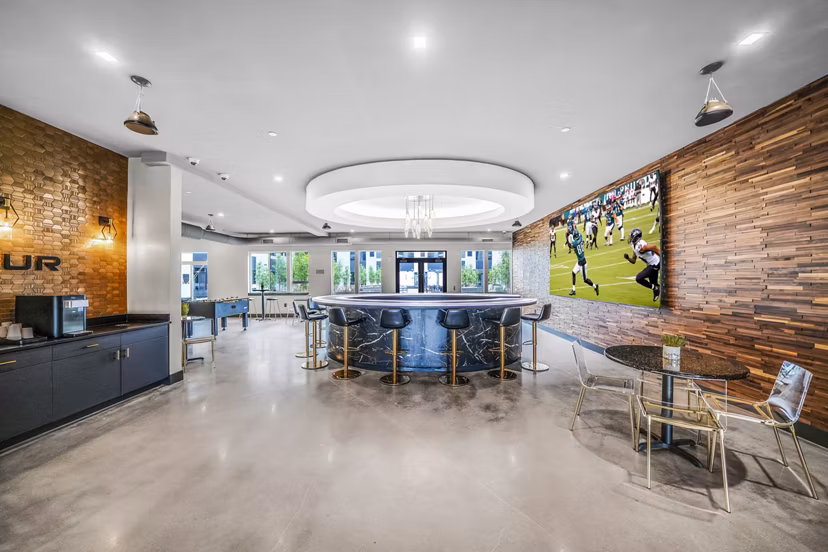 Beckon Collective: Modern clubhouse with luxurious seating and billiards