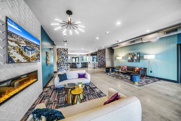 Elegant clubhouse with modern decor in Beckon Collective Apartments lobby