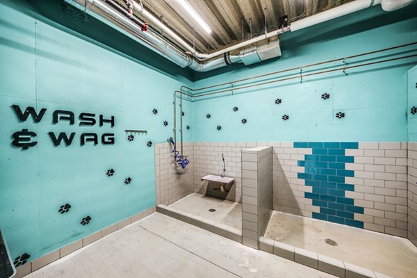 Beckon Collective Apartments: Modern dog wash station for resident pet care
