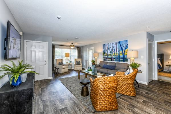 living room at Assembly Eagles Landing Apartments