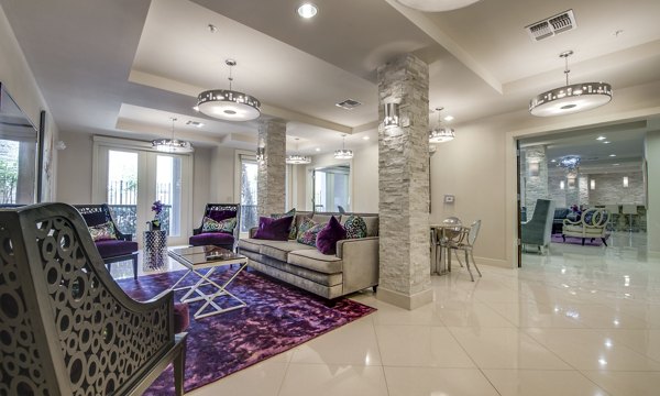 Stylish clubhouse with modern decor at 2900 West Dallas Apartments