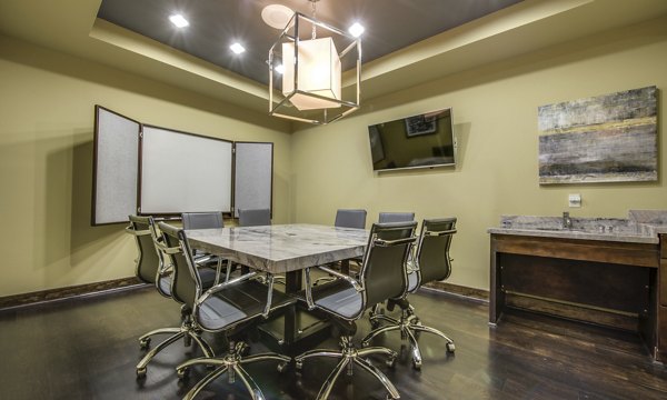 State-of-the-art meeting facility at 2900 West Dallas Apartments, offering modern amenities for professional gatherings
