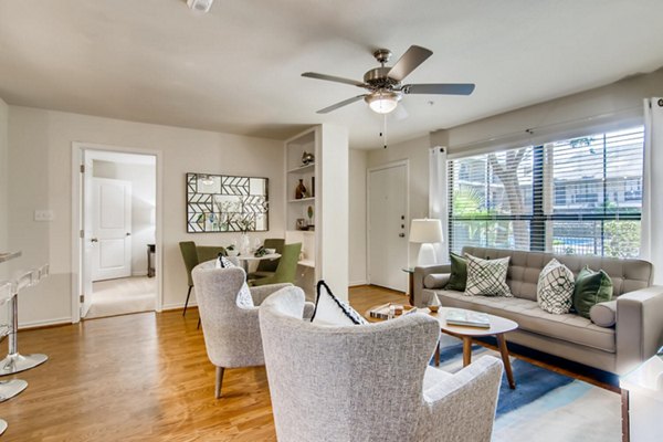 living room at The Bellfort Apartments