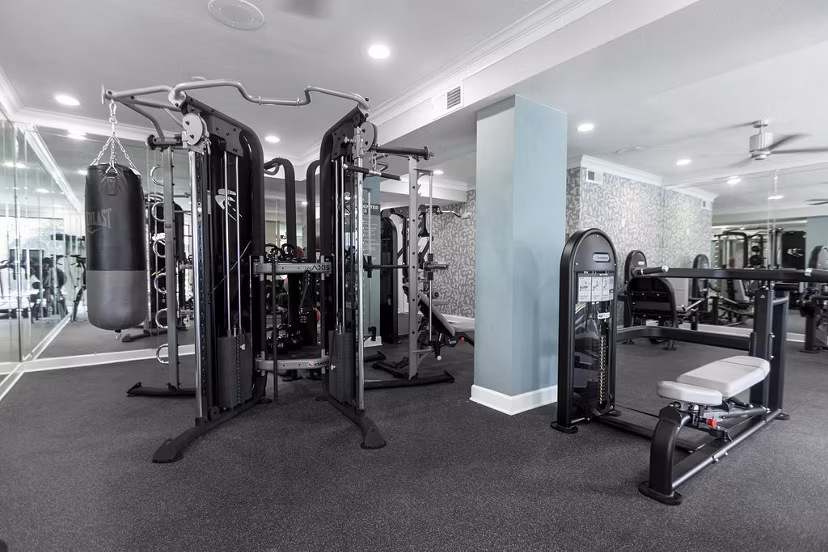 fitness center at Jackson Hill Apartments
