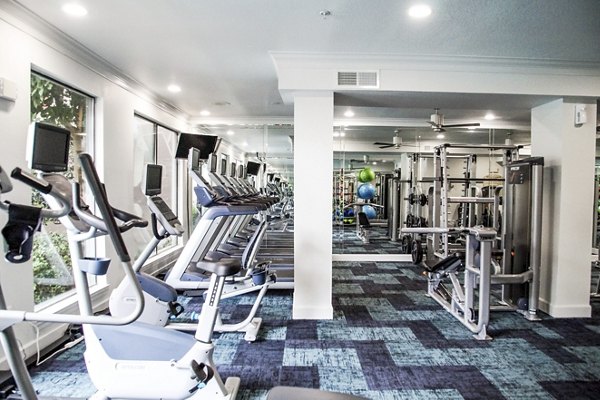 State-of-the-art fitness center with modern equipment at Jackson Hill Apartments