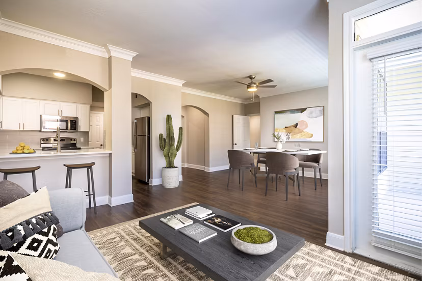 living room at Jackson Hill Apartments