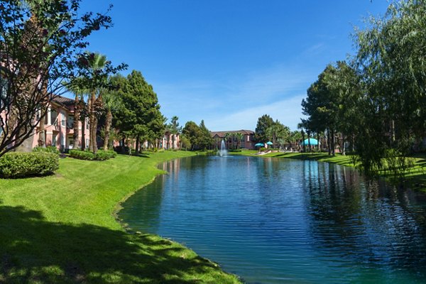 Las Palmas Apartments: Stunning view of luxury apartments in a serene neighborhood