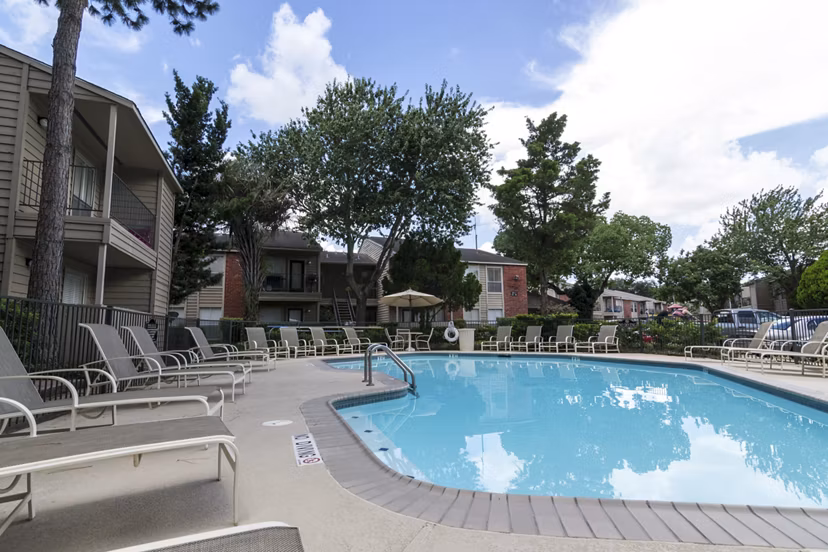 Resort-style pool at Sabo Village Apartments offering relaxation and leisure