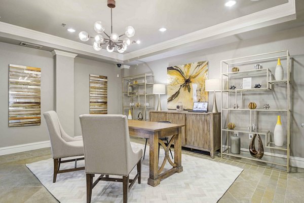 Contemporary clubhouse with stylish seating and decor at Kingsboro Luxury Apartments