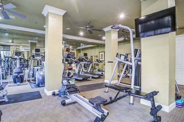 State-of-the-art fitness center with modern equipment at Phipps Place Apartments