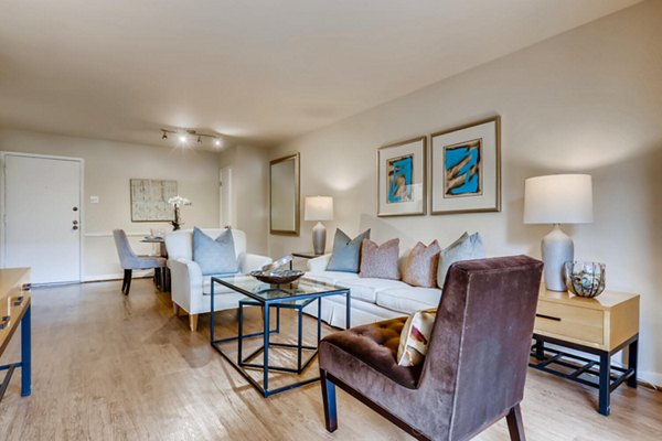 living room at The Creole on Yorktown Apartments