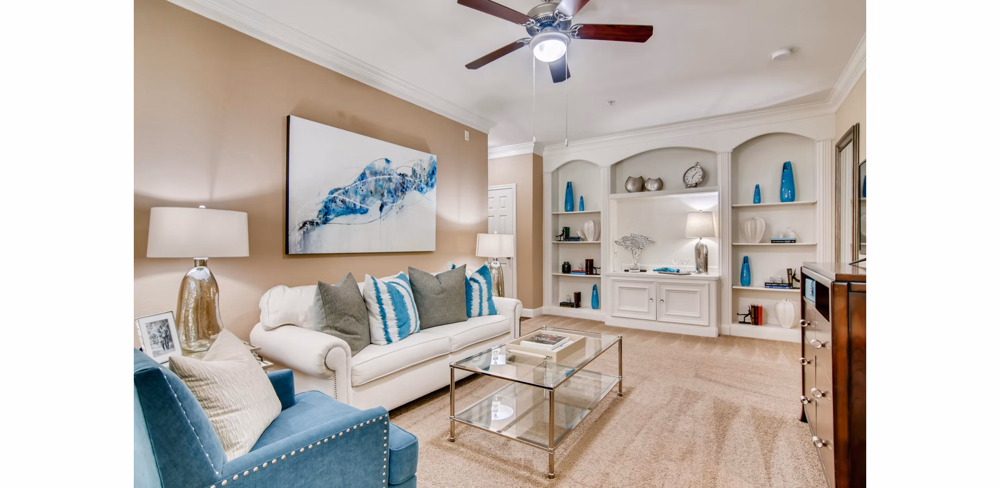 living room at Park at Armand Bayou Apartments