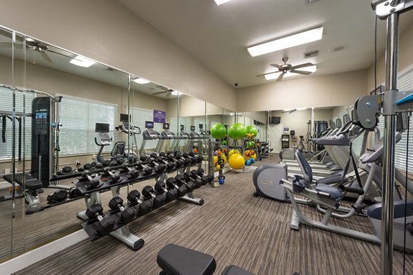 fitness center at Park on Memorial Apartments 