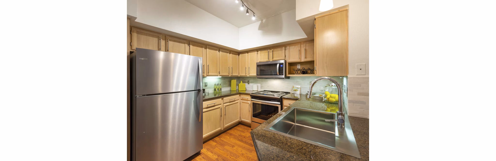 kitchen at Park on Memorial Apartments 