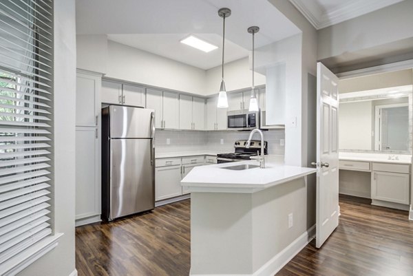 kitchen at Park on Memorial Apartments 