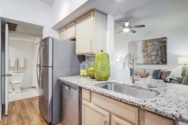 kitchen at Park on Memorial Apartments 