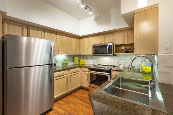 kitchen at The Park on Memorial Apartments