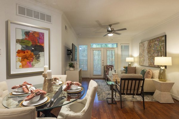 living room at Park on Memorial Apartments 