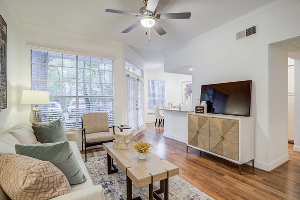 living room at Park on Memorial Apartments 