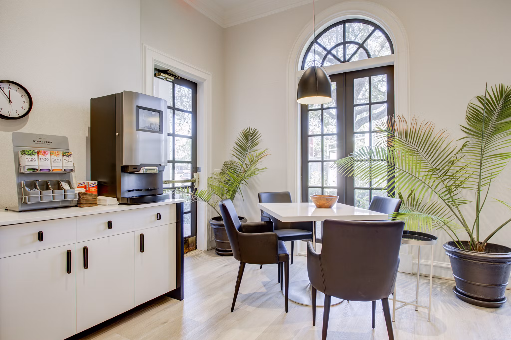 Elegant clubhouse at Park at River Oaks Apartments featuring modern design and comfortable seating spaces