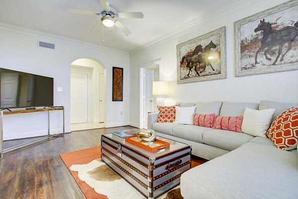 living room at Park at River Oaks Apartments