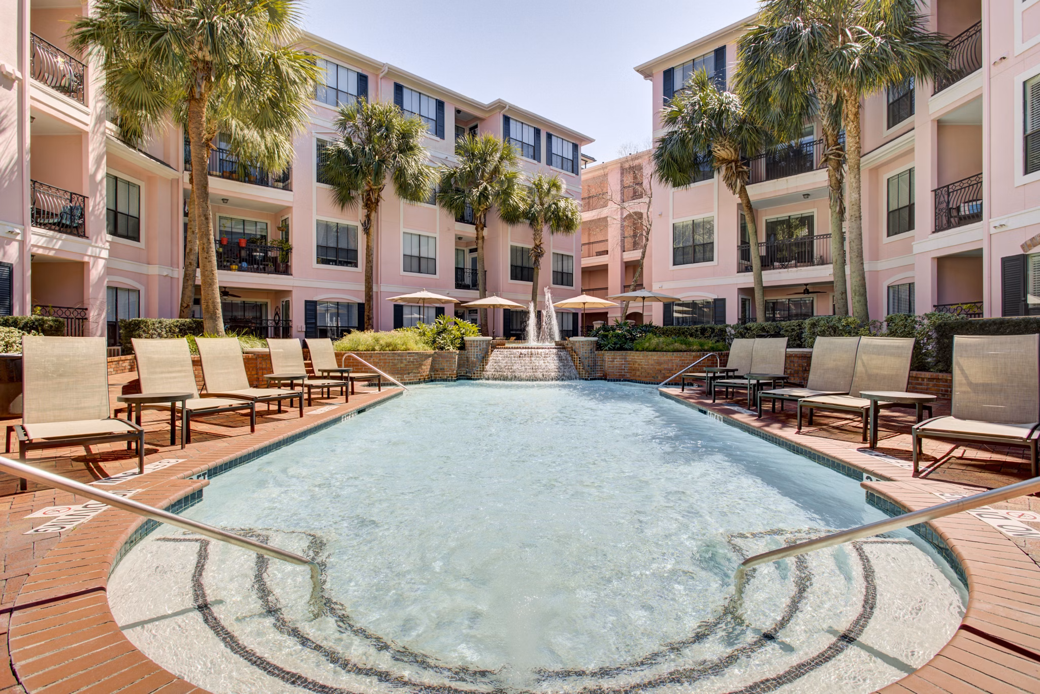 Resort-style swimming pool at Park at River Oaks Apartments, offering relaxation and leisure in a luxury setting