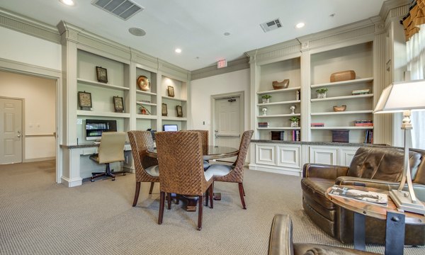 Clubhouse at The Post Oak at Woodway: Elegant social space with modern decor for residents' enjoyment