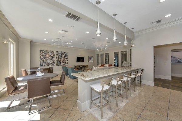 Renaissance at Preston Hollow: Elegant clubhouse featuring modern design and cozy seating areas