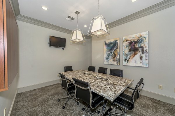 Modern meeting facility with high-tech amenities at Renaissance at Preston Hollow Apartments