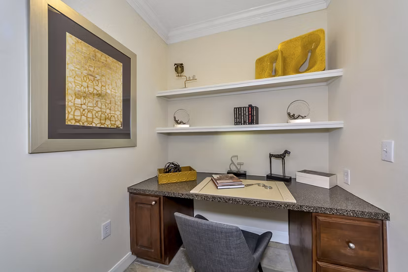 Elegant clubhouse with modern furnishings at Renaissance at Preston Hollow Apartments