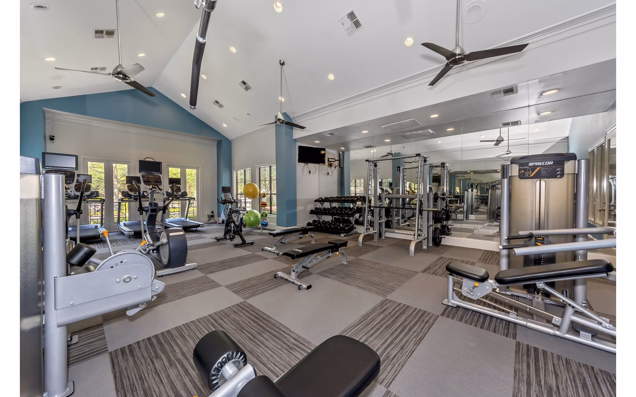 Modern fitness center with state-of-the-art equipment at Renaissance at Preston Hollow Apartments