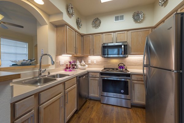 kitchen at Village on the Lake Apartments 