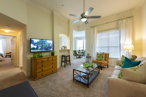 living room at Village on the Lake Apartments
