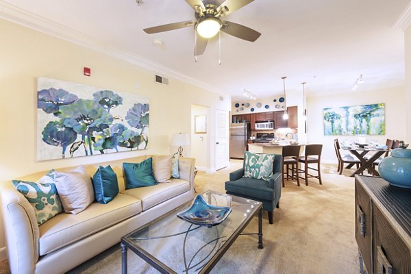 living room at Village on the Lake Apartments 