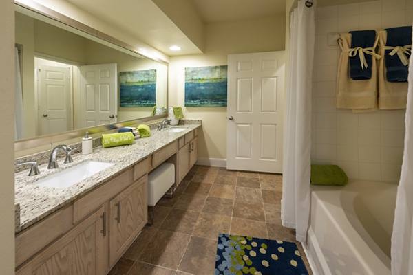 bathroom at The Village at West University Apartments
